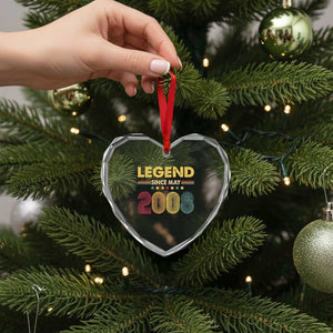 May 18th Birthday Heart Crystal Glass Ornament Legends Since May 2008 Retro Bday TS11 Print Your Wear