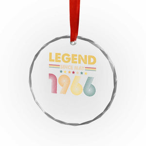 May 60th Birthday Crystal Glass Ornament Legends Since May 1966 Retro Bday TS11 Print Your Wear