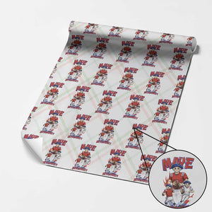 Maye Be A Dynasty Wrapping Paper Roll Funny QB Football Fan TS12 Christmas Plaid Print Your Wear