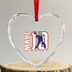Maye Lover Heart Crystal Glass Ornament QB 10 Player Fan TS12 Transparent Glass 3'' Heart Print Your Wear