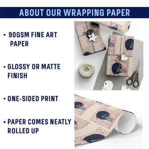 Maye Lover Wrapping Paper Roll NE Quarterback Fan Gift TS12 Print Your Wear