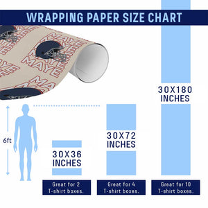 Maye Lover Wrapping Paper Roll NE Quarterback Fan Gift TS12 Print Your Wear