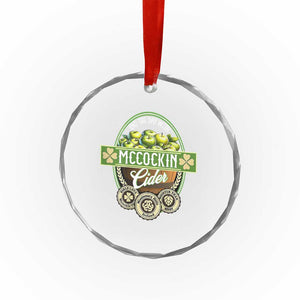 Mccockin Cider Crystal Glass Ornament Funny St Patrick's Day TS02 Print Your Wear