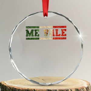Me Vale Mexican Flag Latino Spanish Slang Crystal Glass Ornament TS11 Transparent Glass 3'' Circle Print Your Wear
