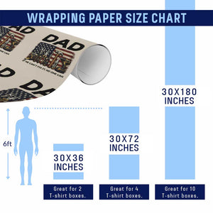 Mechanic Dad American Flag Wrapping Paper Roll If He Cant Fix It No One Can TS12 Print Your Wear