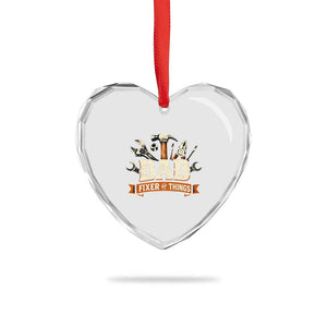 Mechanic Dad Fixer Of All Things Heart Crystal Glass Ornament Funny Auto Repair Fathers Day TS12 Print Your Wear
