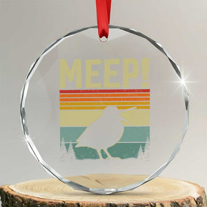 Meep Woodcock Crystal Glass Ornament Funny Nature Lover TS14 Transparent Glass 3'' Circle Print Your Wear