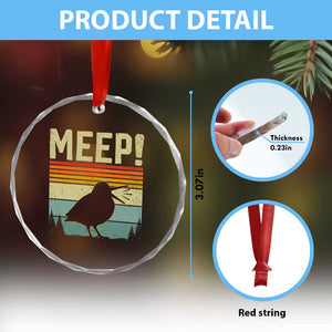 Meep Woodcock Crystal Glass Ornament Funny Nature Lover TS14 Print Your Wear