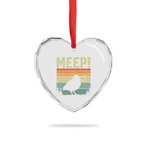 Meep Woodcock Heart Crystal Glass Ornament Funny Nature Lover TS14 Print Your Wear