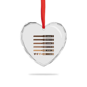 Melanin Black Teacher Heart Crystal Glass Ornament We Can Be Different On The Outside But We Have The Same Heart Inside TS11 Print Your Wear