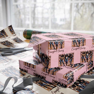 Melanin Cowgirl Swag Wrapping Paper Roll African American Cowgirls Black History Pride TS02 Light Pink Print Your Wear
