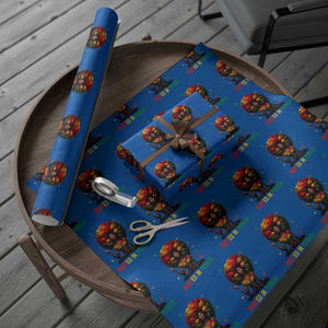 Melanin Queen Rooted In Power Wrapping Paper Roll African American Afro Tree Of Life TS12 Blue Print Your Wear