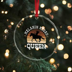 Melanin Rodeo Queen Crystal Glass Ornament Cowgirl Riding Horse African American Cowgirls Retro TS02 Print Your Wear