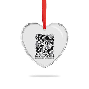 Melanoma Awareness Heart Crystal Glass Ornament I Wear Black For Myself Skin Cancer Survivor TS12 Print Your Wear