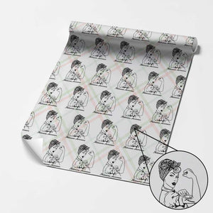 Melanoma Awareness Strong Woman Wrapping Paper Roll Feminist Warrior TS12 Christmas Plaid Print Your Wear