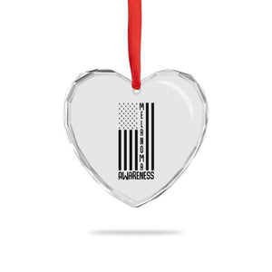Melanoma Awareness USA Flag Heart Crystal Glass Ornament Patriotic Cancer Warrior TS12 Print Your Wear