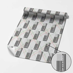Melanoma Awareness USA Flag Wrapping Paper Roll Patriotic Cancer Warrior TS12 Christmas Plaid Print Your Wear