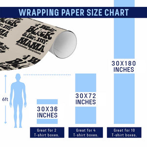 Melanoma Family Support Wrapping Paper Roll I Wear Black For My Mama TS12 Print Your Wear