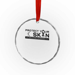 Melanoma Prevention Awareness Crystal Glass Ornament Protect Your Skin TS12 Print Your Wear