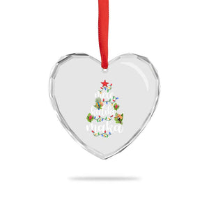 Mele Kalikimaka Hawaiian Xmas Tree Heart Crystal Glass Ornament TS09 Print Your Wear