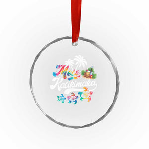 Mele Kalikimaka Tie Dye Xmas Turtle Crystal Glass Ornament TS09 Print Your Wear