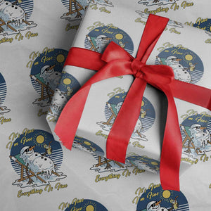 Melting Snowman Christmas In July Wrapping Paper Roll It Is Fine Everything Is Fine