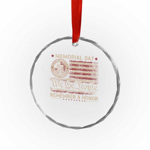 Memorial Day Crystal Glass Ornament Remember And Honor Red Poppy Flower Military Veteran TS11 Print Your Wear