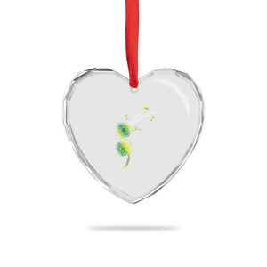 Mental Health Awarenes Heart Crystal Glass Ornament Semicolon Dandelion You Matter TS14 Print Your Wear