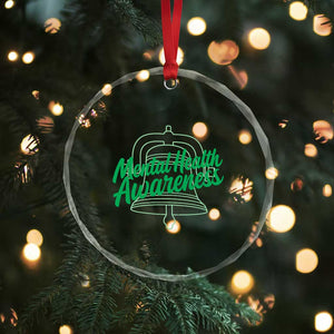 Mental Health Matters Awareness Crystal Glass Ornament Support Squad Green Ribbon TS14 Print Your Wear