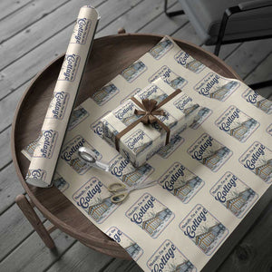 Mentally I'm at the Cottage Wrapping Paper Roll Funny Hockey Romance TS14 Beige Print Your Wear