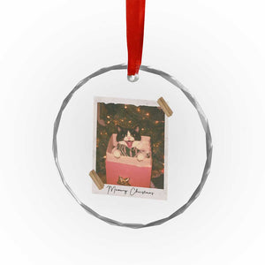 Meowy Christmas Crystal Glass Ornament Cute Cat Lovers Xmas Retro Vintage Photo TS10 Print Your Wear