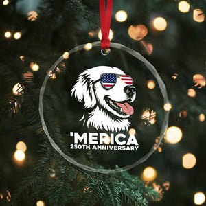 Merica Golden Retriever Lover Crystal Glass Ornament 250th Anniversary Gift TS12 Print Your Wear