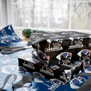 Merica Labrador Retriever Lover Wrapping Paper Roll 250th Anniversary Gift TS12 Black Print Your Wear