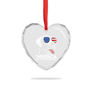 Merica Labrador Retriever Lover Heart Crystal Glass Ornament 250th Anniversary Gift TS12 Print Your Wear
