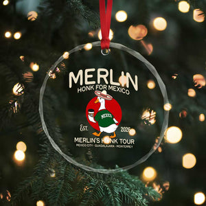 Merlin the Duck Honk Tour Mexico Retro Band Parody Crystal Glass Ornament Mexican Pride Soccer Locer Football Fans TS02 Print Your Wear
