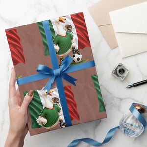 Merlin the Duck Mexico Flag Soccer Player Wrapping Paper Roll Mexican Pride Football Fans