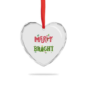 Merry And Bright Christmas Tree Xmas Holiday Heart Crystal Glass Ornament TS09 Print Your Wear