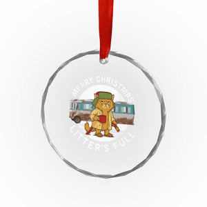 Merry Christmas Litters Full Crystal Glass Ornament Funny Christmas Vacation Cat TS10 Print Your Wear