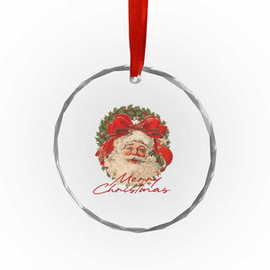 Merry Christmas Vintage Retro Santa Claus Coquette Crystal Glass Ornament TS11 Print Your Wear