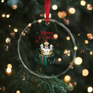 Merry F-Caw-F Chicken Crystal Glass Ornament Funny Christmas Gift TS12 Print Your Wear