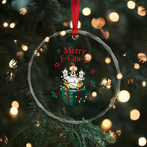 Merry F-Caw-F Chicken Crystal Glass Ornament Funny Christmas Gift TS12 Print Your Wear