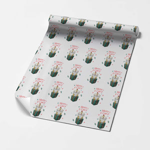 Merry F-Caw-F Chicken Wrapping Paper Roll Funny Christmas Gift TS12 White Print Your Wear