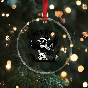 Merry F Caw F Christmas Raven Crystal Glass Ornament Funny Holiday Gift TS12 Print Your Wear
