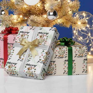 Merry F Caw F Goose Wrapping Paper Roll Funny Rebellious Christmas Gift TS12 Print Your Wear