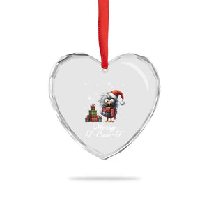 Merry F Caw F Raven Lover Heart Crystal Glass Ornament Funny Christmas Gift TS12 Print Your Wear