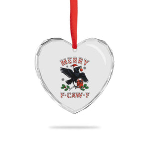 Merry F Caw F Raven Lover Heart Crystal Glass Ornament Funny Holidays Gift TS12 Print Your Wear