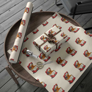 Merry F Caw F Santa Chicken Wrapping Paper Roll Funny Christmas Gift TS12 Beige Print Your Wear