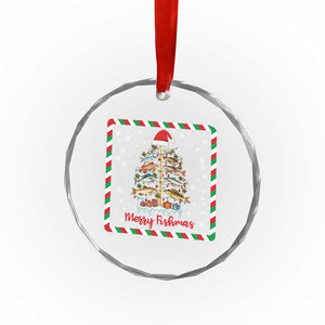 Merry Fishmas Crystal Glass Ornament Funny Xmas Fishing Lover Gift TS12 Print Your Wear