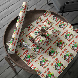 Merry Kwanzaa Black Santa Cowboy Wrapping Paper Roll African Heritage Celebration Gift TS12 Beige Print Your Wear