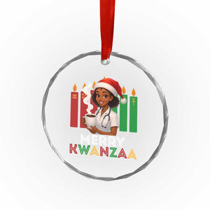 Merry Kwanzaa Crystal Glass Ornament Nurse African American Holiday Celebration Gift TS12 Print Your Wear